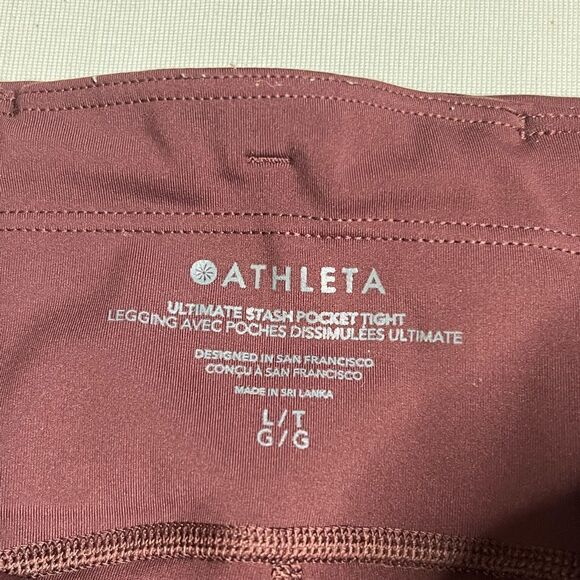 Athleta | Maroon Legging / Yoga Pants wide waistband - Picture 5 of 6